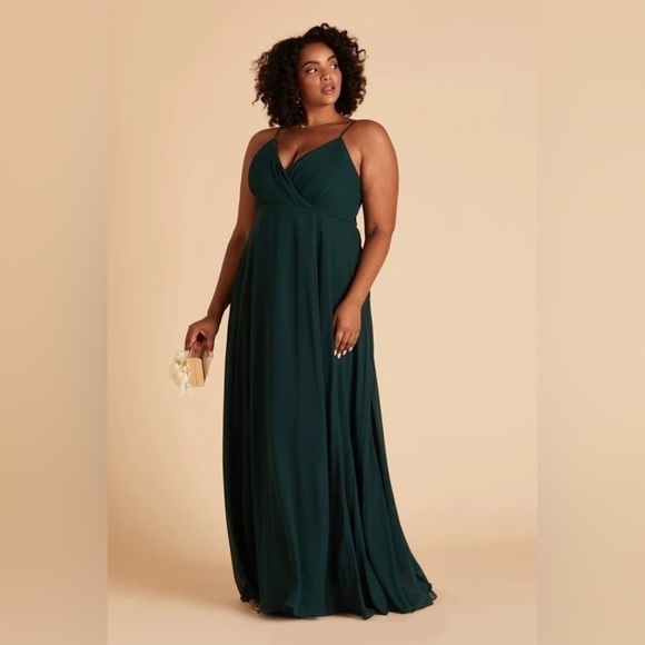 BIRDY GREY Kaia Chiffon Dress In Emerald - Picture 3 of 7